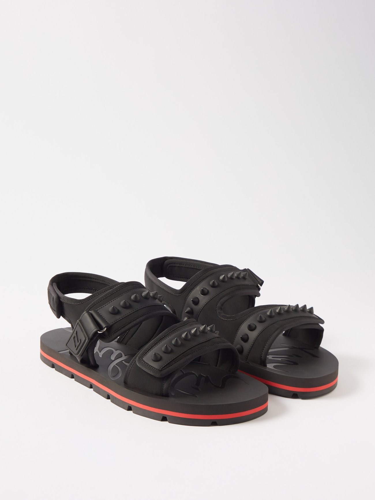 Black Siwa double-strap sandals