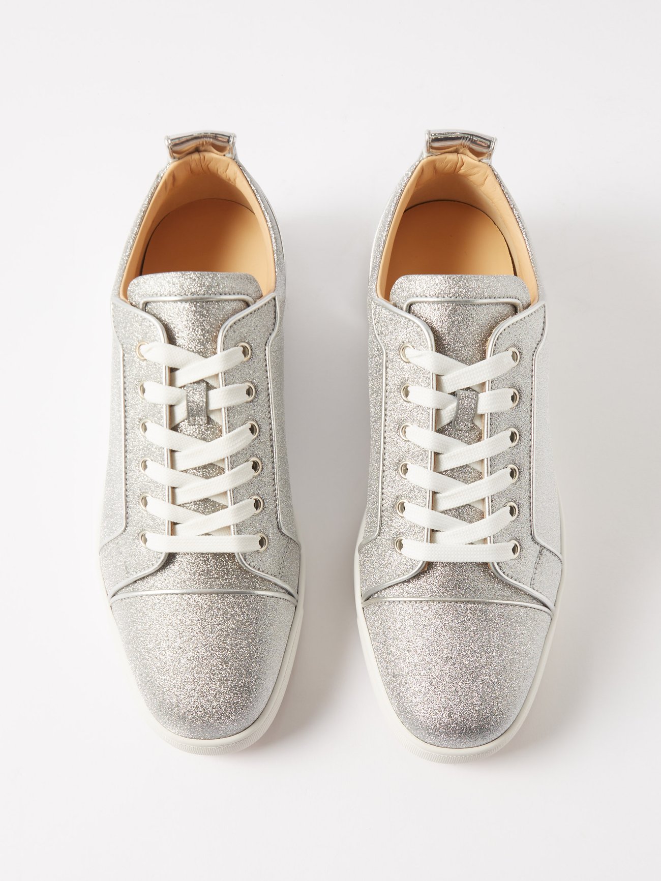  Christian Louboutin Fun Louis Junior Silver Leather