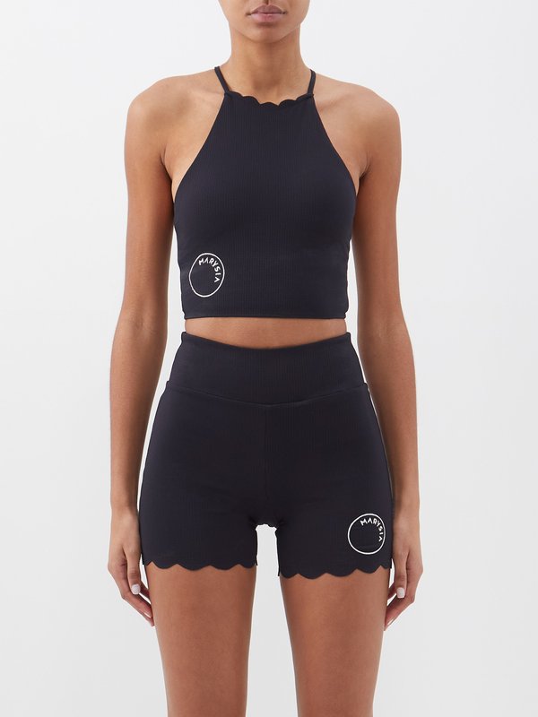 Marysia Sport (Marysia ) Steffi embroidered crossback-strap cropped top