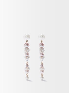 Sophie Bille Brahe x Caro Editions Sophie Bille Brahe Tulipe Perle Candy pearl & 14kt gold earrings