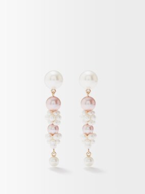 Sophie Bille Brahe x Caro Editions Caro Editions Tulipe Perle Candy pearl & 14kt gold earrings