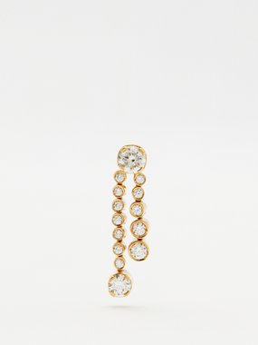 Sophie Bille Brahe Ruban diamond & 18kt gold single earring