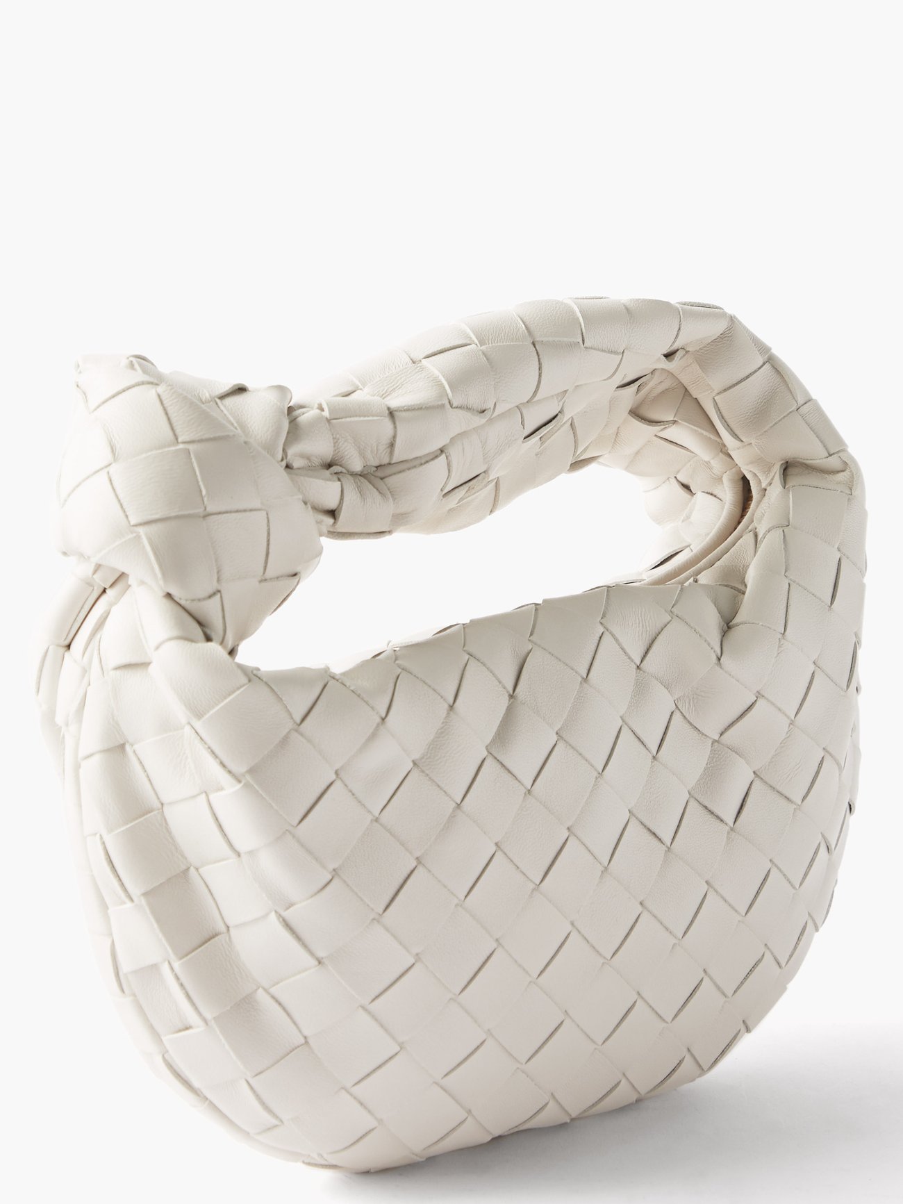 Bottega Veneta Intrecciato Mini Jodie - White Handle Bags, Handbags -  BOT221476