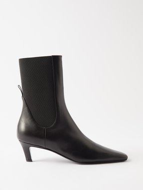 Toteme The Mid Heel 60 leather ankle boots