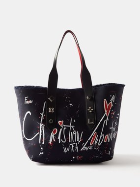 Christian Louboutin Cabata Small Starlight-Print Patent Tote Bag