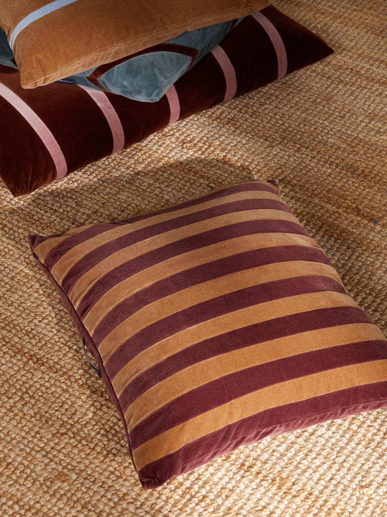 Long Moreton Beige Striped Cotton Cushion - Home & Lifestyle from