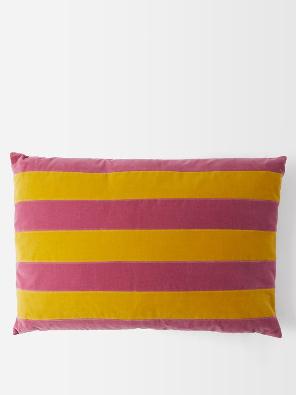 Christina Lundsteen Zarah striped cotton-velvet cushion