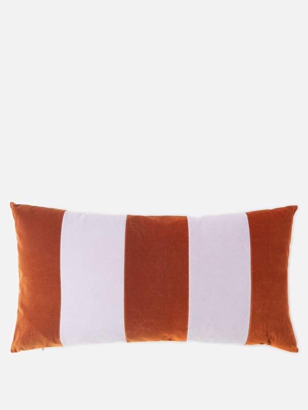 Christina Lundsteen Striped cotton-velvet cushion
