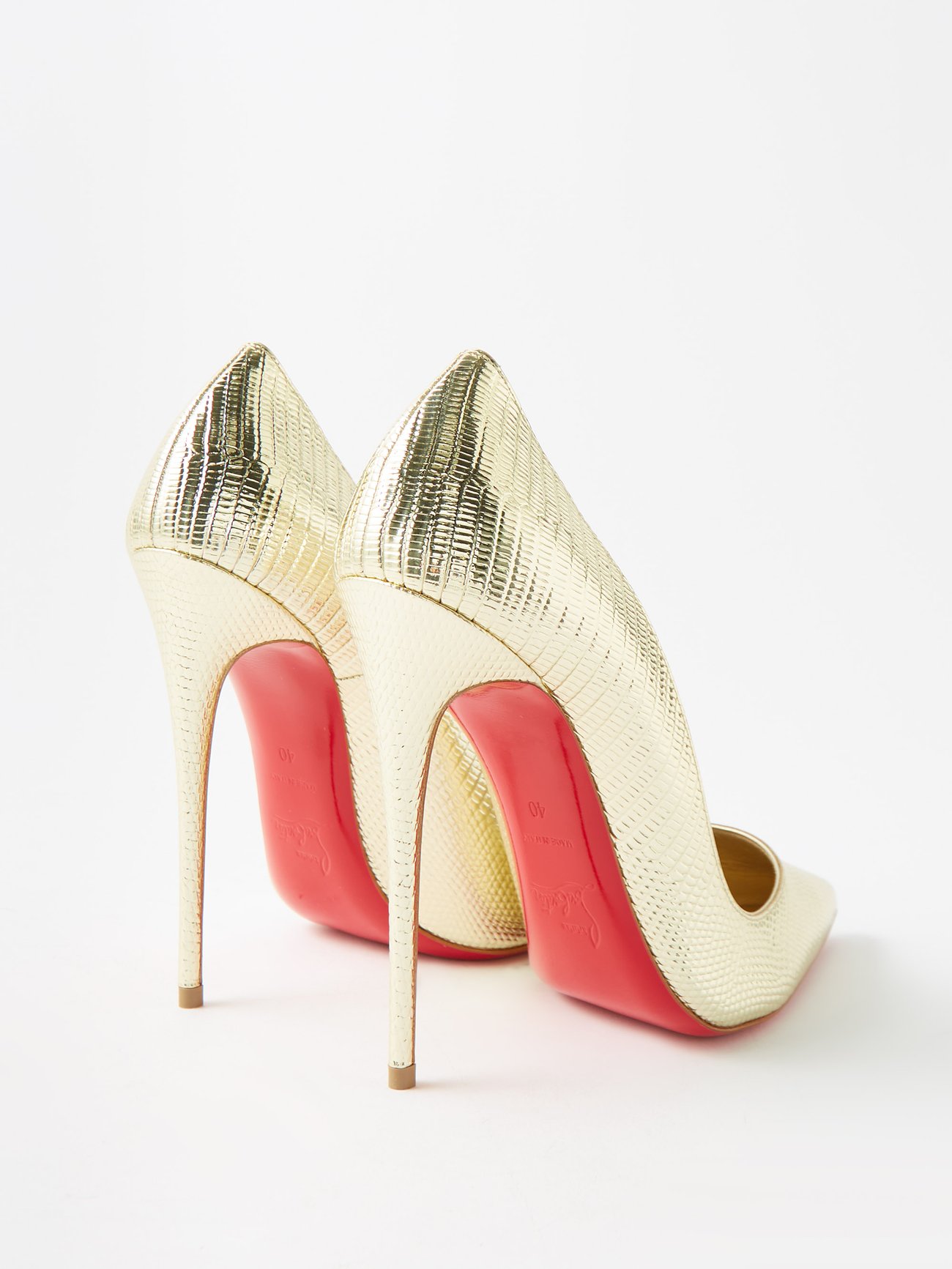 Christian Louboutin Made With Swarovski Crystal Gold So Kate 120 RRP £2800  36.5