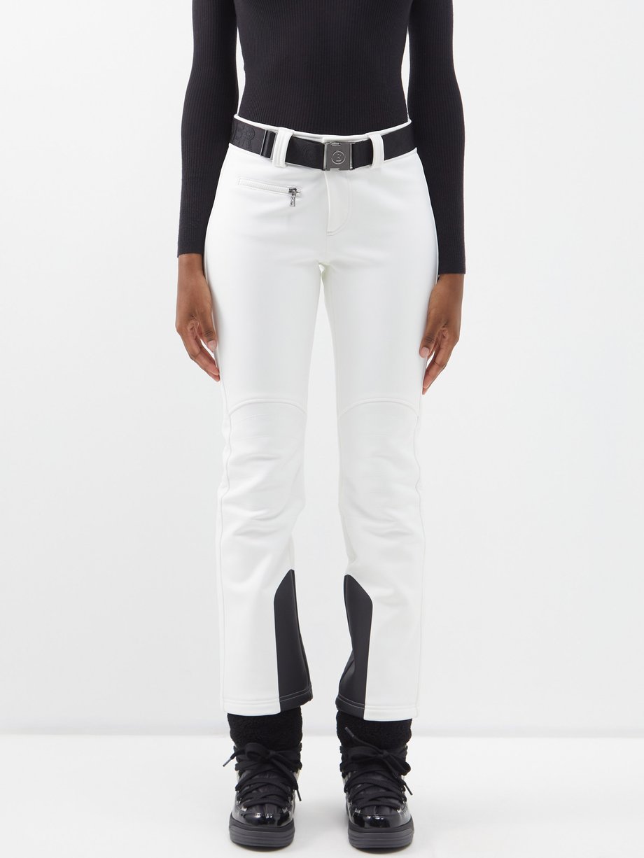 White Madei belted softshell ski trousers | Bogner | MATCHES UK