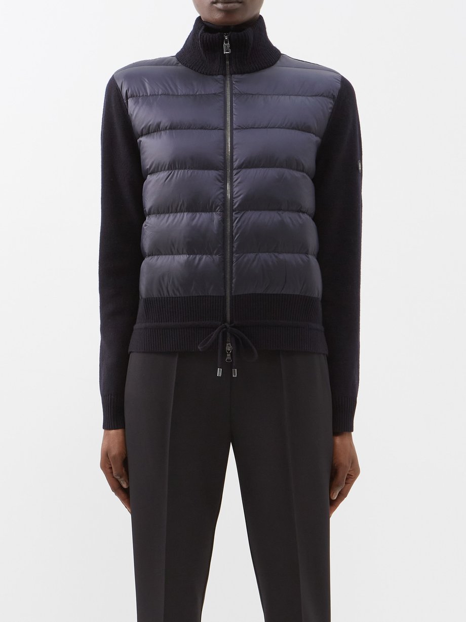 Navy Lorelei wool and quilted down mid-layer jacket | Bogner
