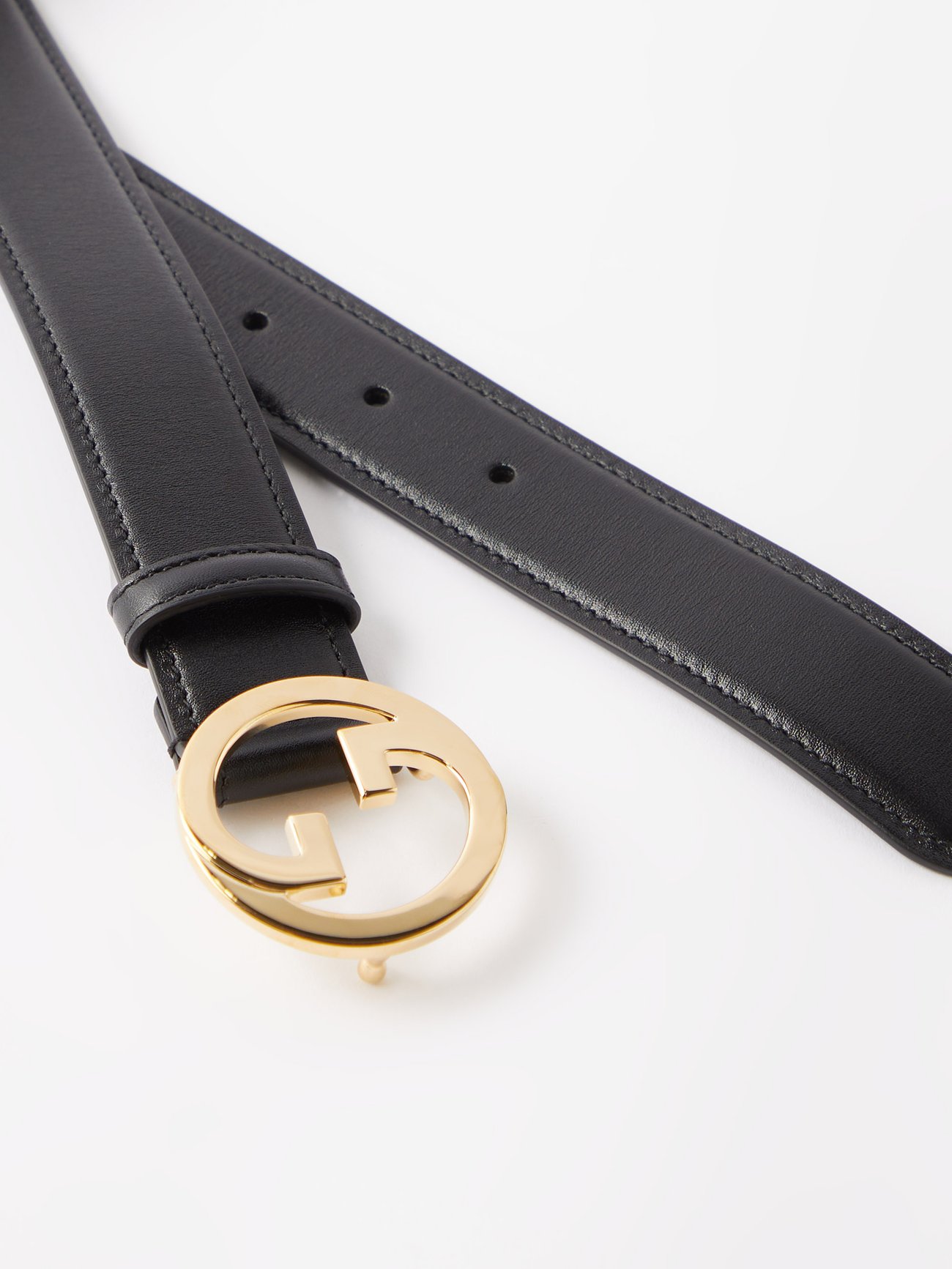 Gucci, Blondie 4cm Monogrammed Full-Grain Leather Belt