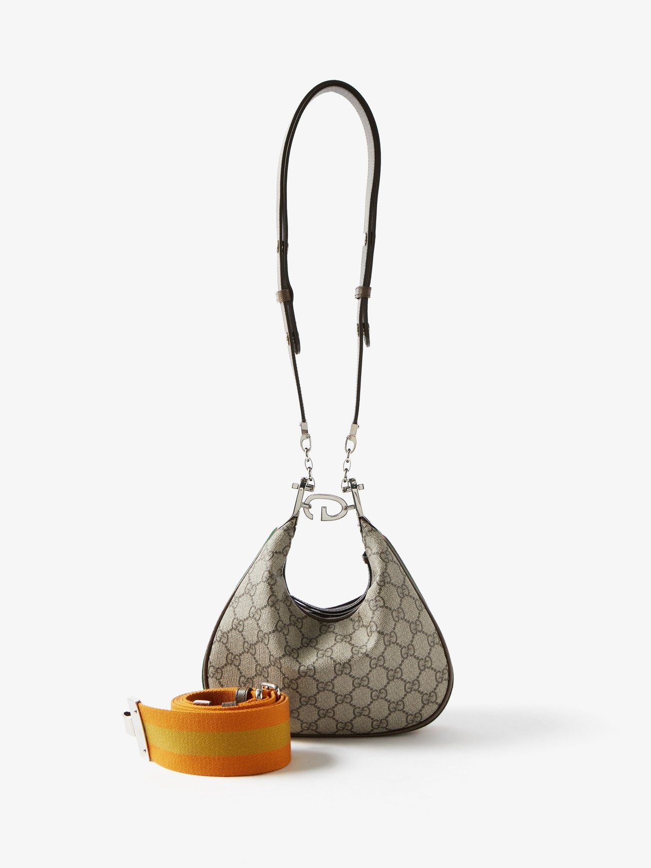 Gucci Attache small shoulder bag in beige and ebony Supreme