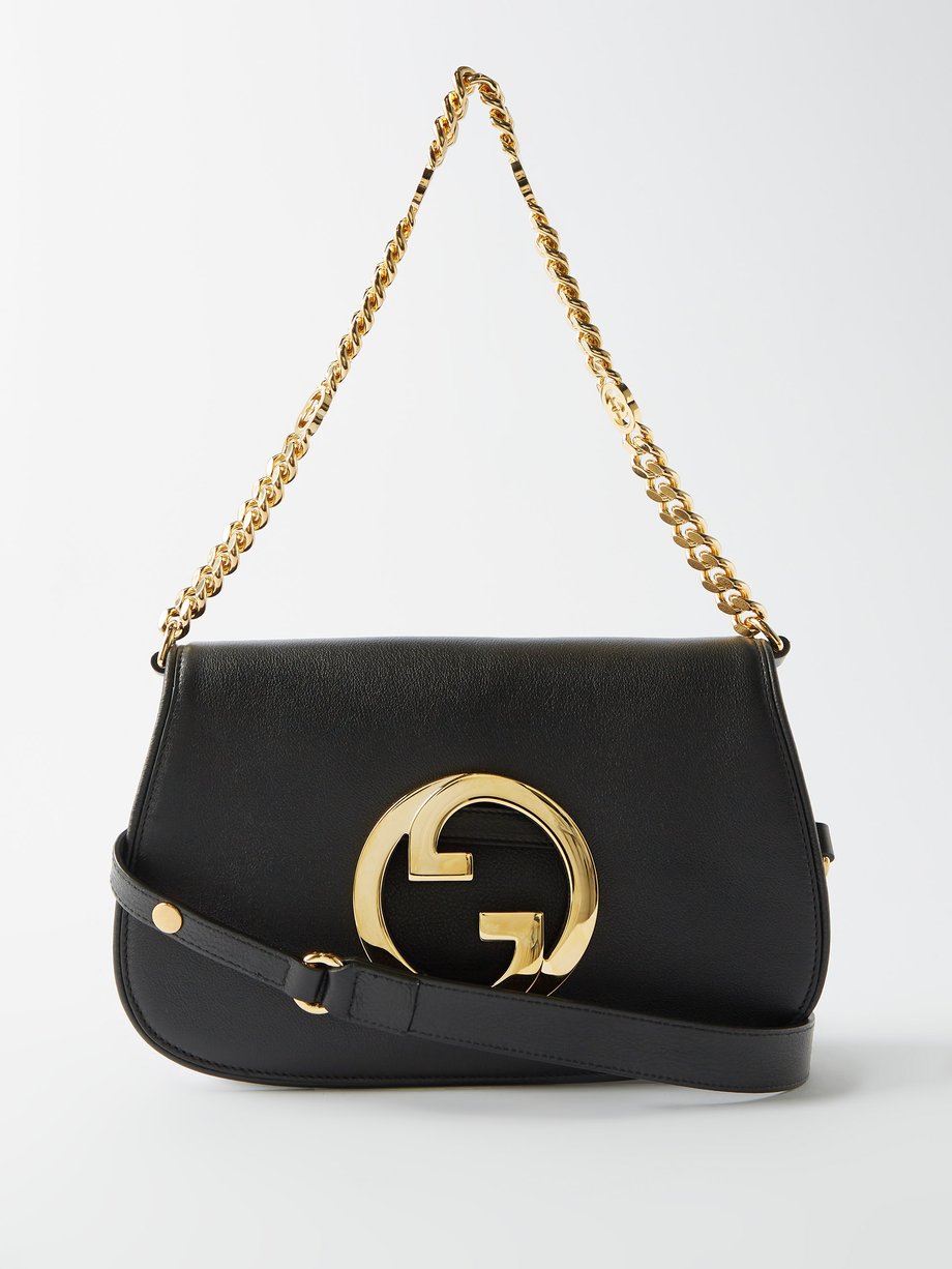Black Leather-Look Chain Strap Clutch Bag | New Look