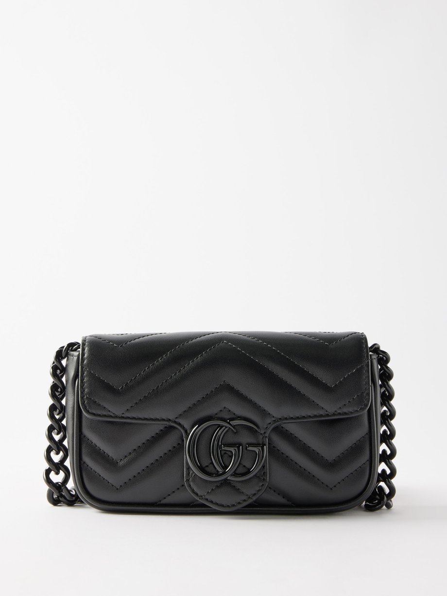 Black GG Marmont mini leather cross-body bag