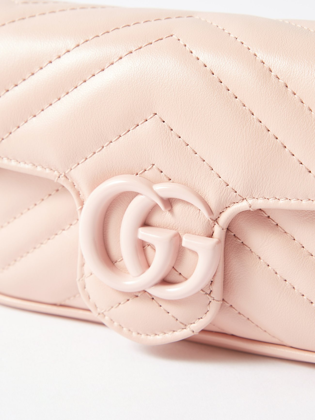 Pink GG Marmont quilted leather cross-body bag, Gucci