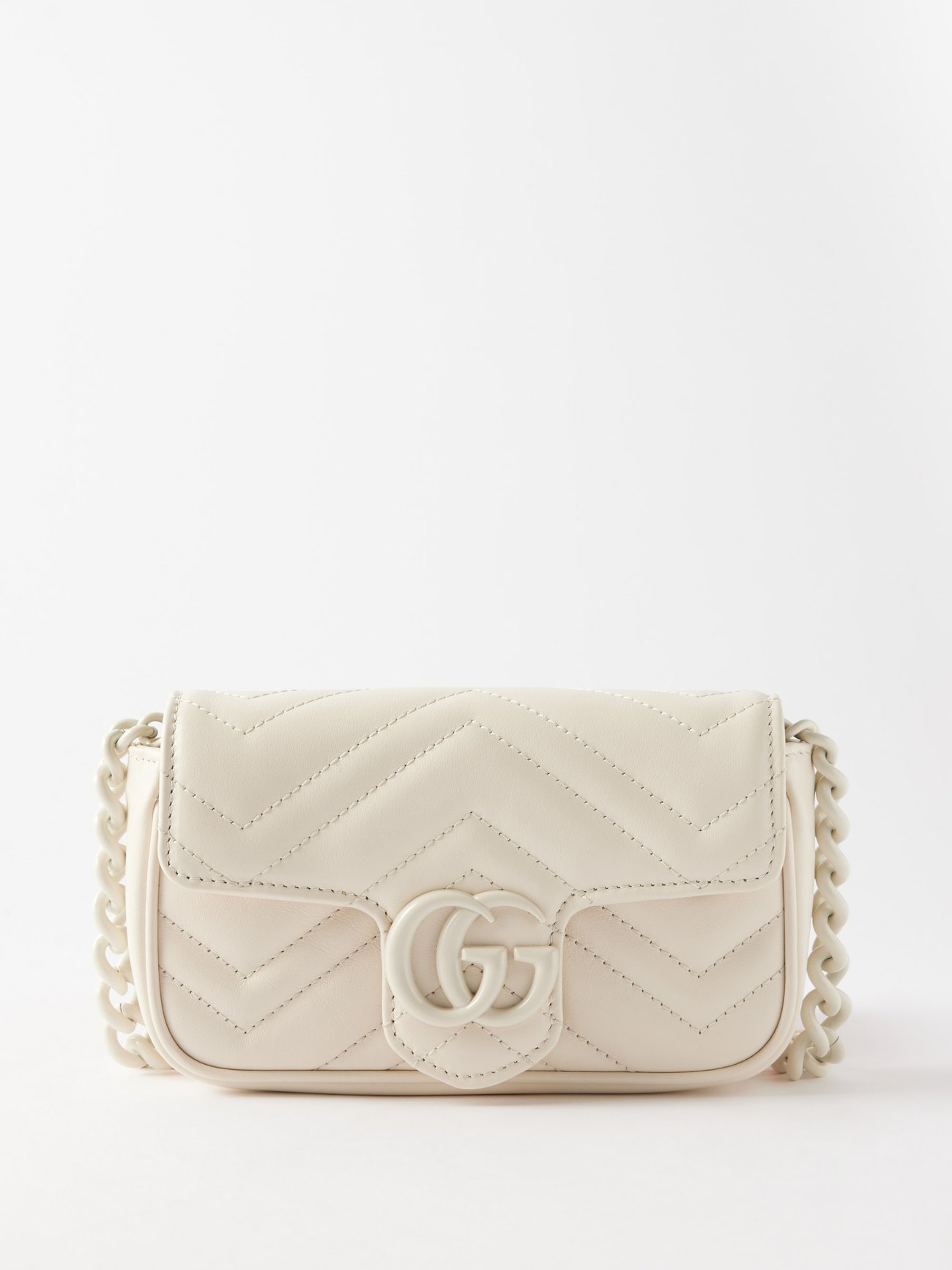 Gucci Marmont belt bag white - Fablle