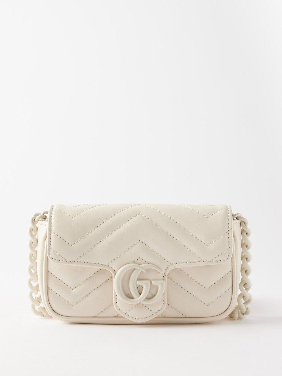 White GG Marmont leather belt bag | Gucci | MATCHESFASHION US