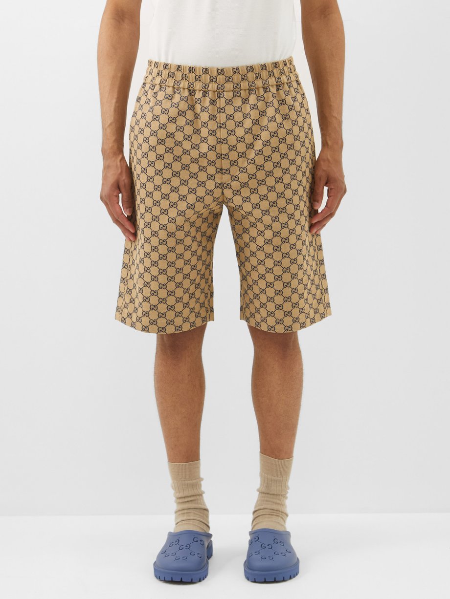 tegnebog Outlaw Svin Brown Elasticated-waist cotton-blend GG-jacquard shorts | Gucci |  MATCHESFASHION US