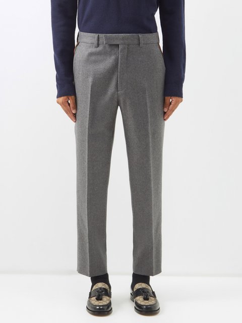 Gucci Formal Satin Suit Trousers In Holly | ModeSens