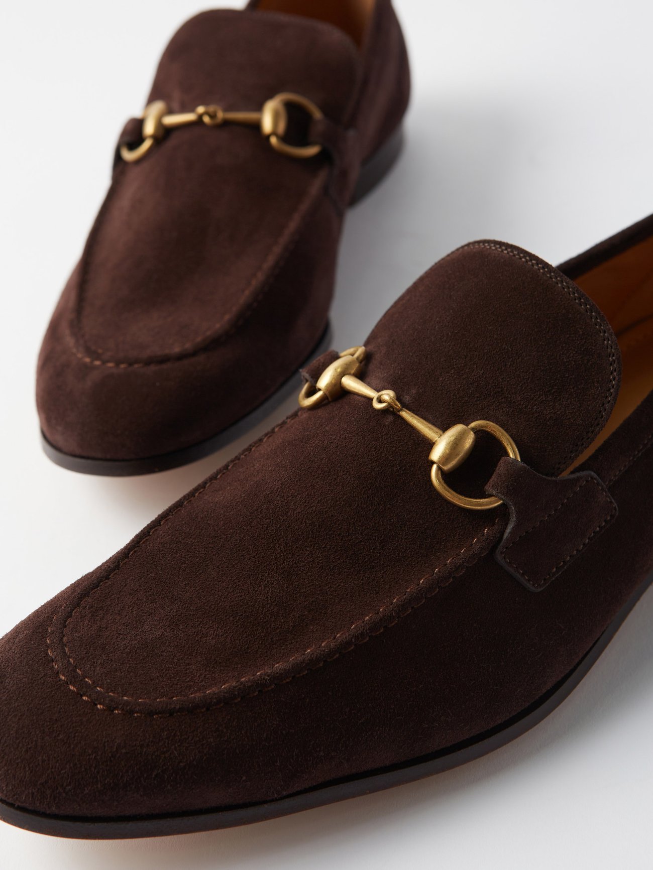 Jordaan Horsebit suede loafers | Gucci | MATCHESFASHION US