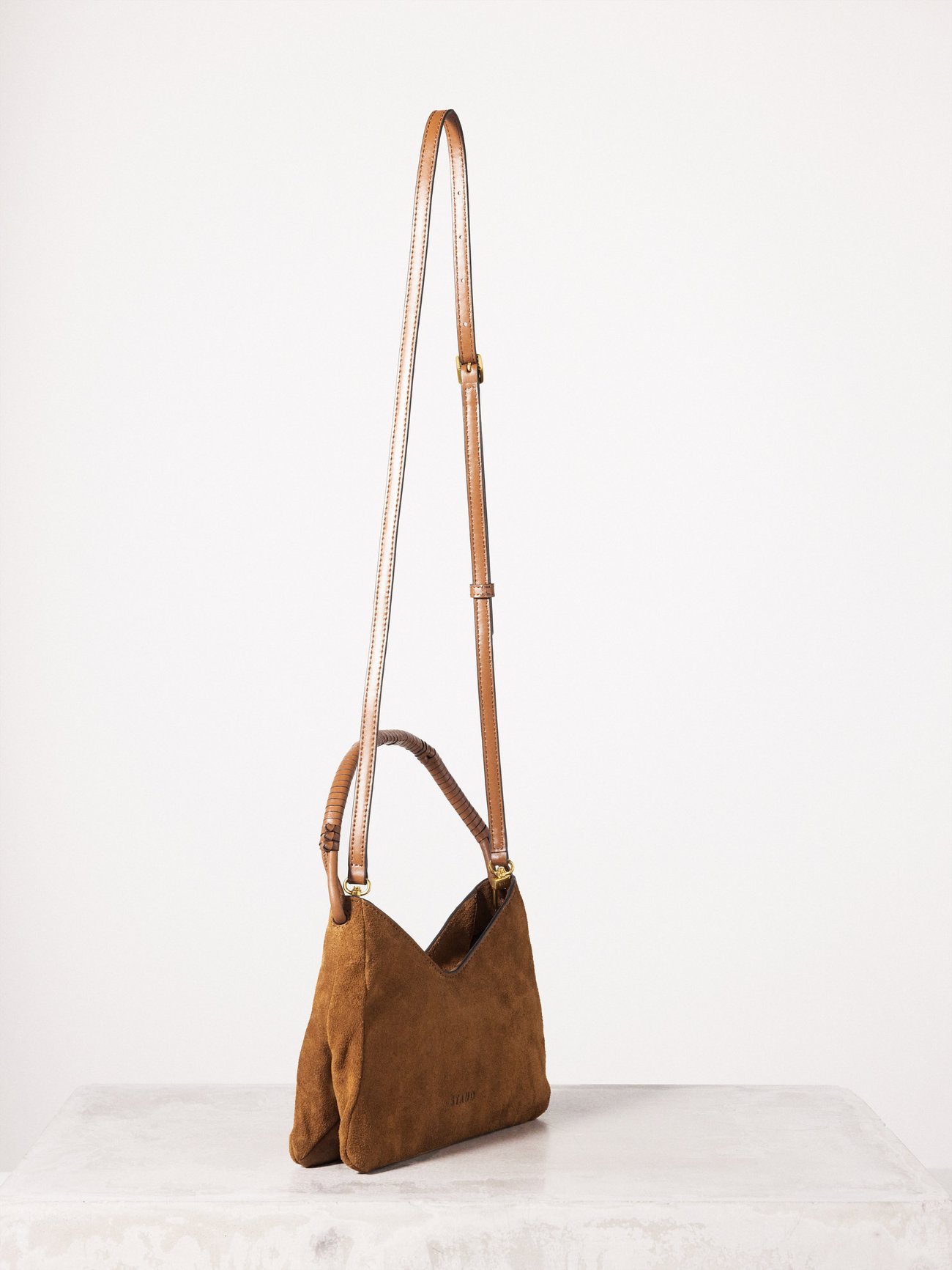 Staud - Valerie Suede Handbag - Womens - Tan