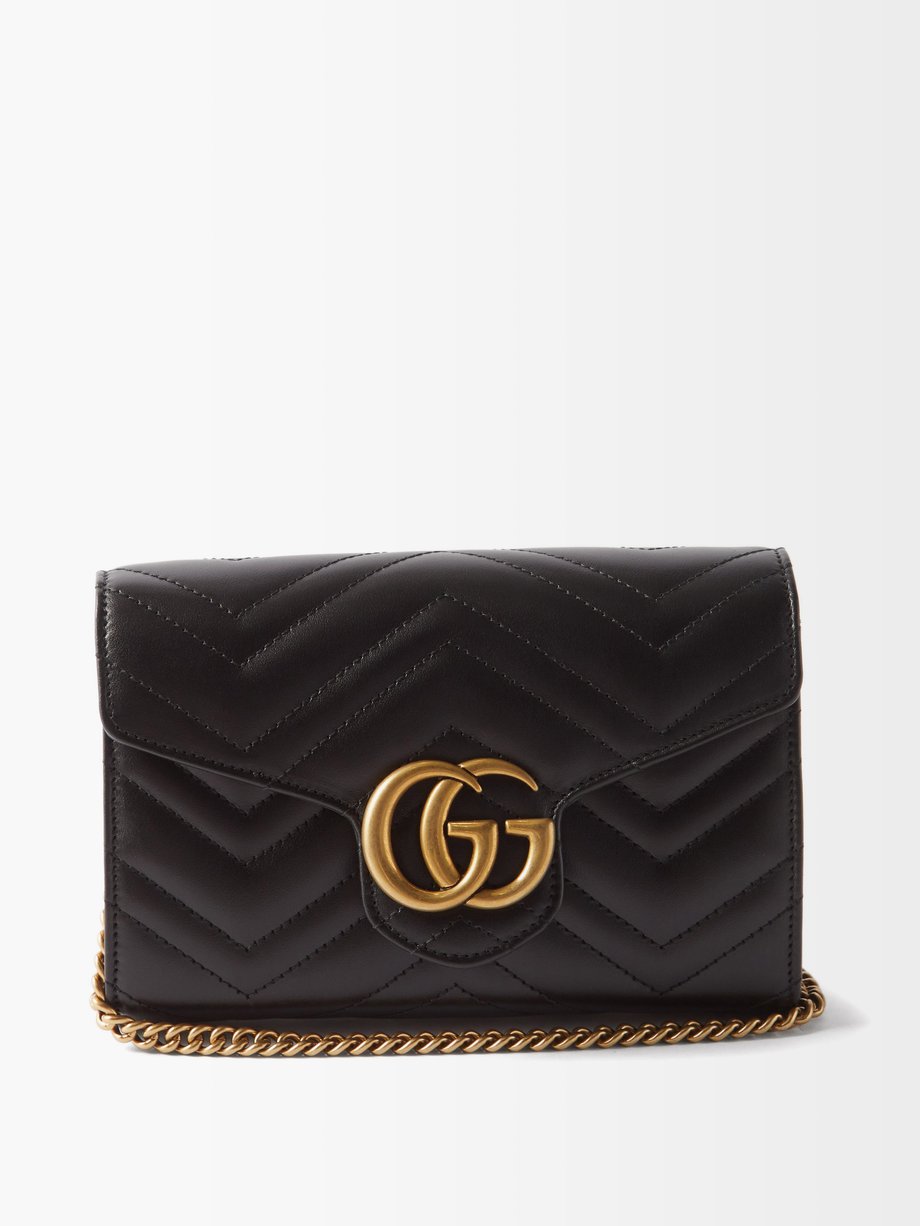 Black GG Marmont mini quilted-leather cross-body bag | Gucci | MATCHES UK