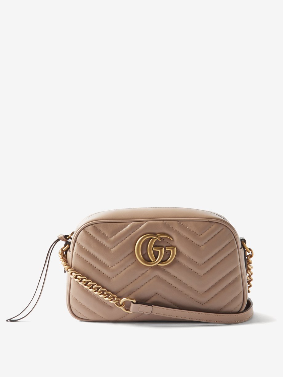 Gucci GG Marmont Mini Matelassé Shoulder Bag Black Leather Gold Chain | eBay
