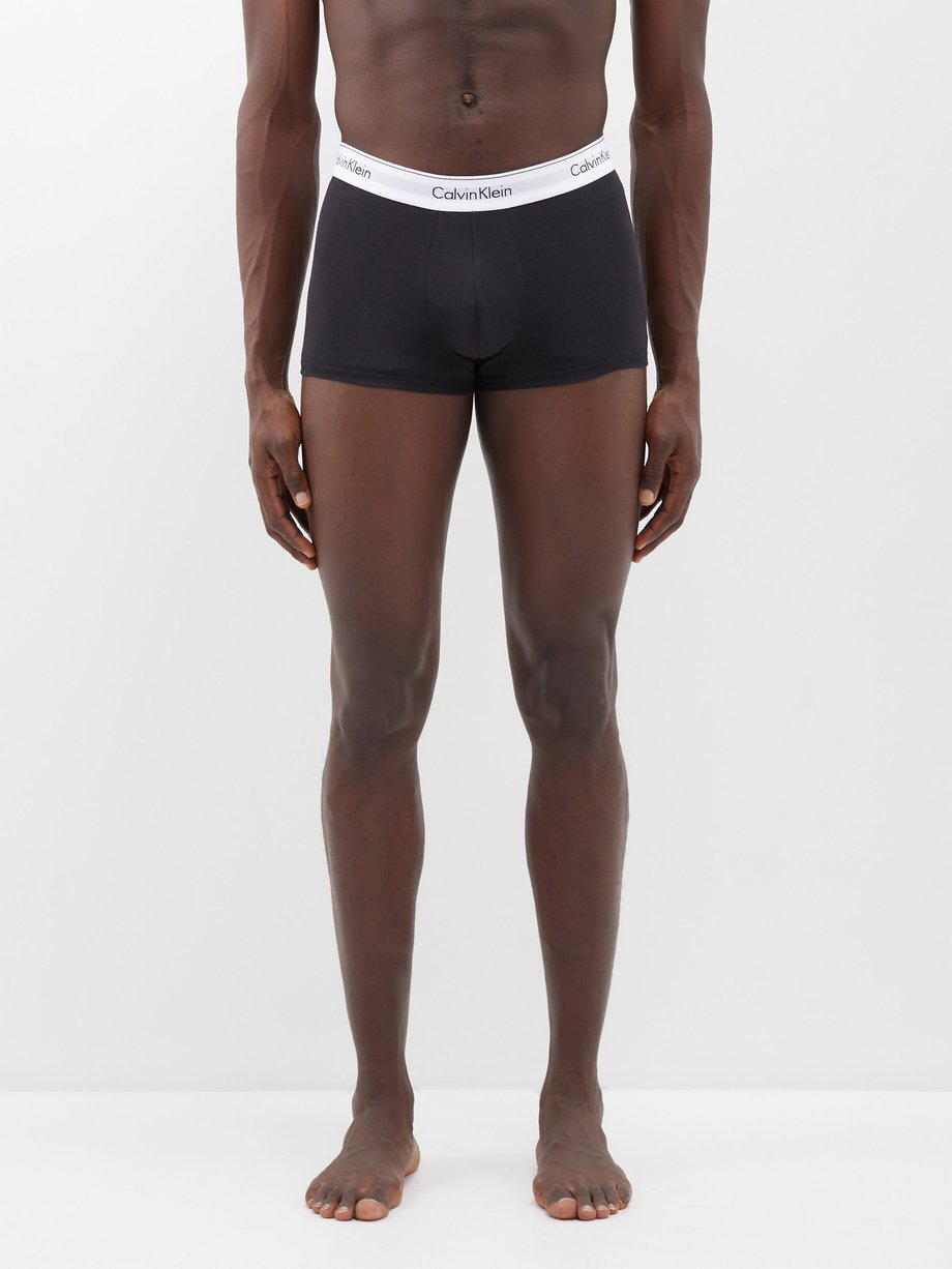 Black Set of three logo-jacquard cotton-blend trunks | Calvin Klein  Underwear | MATCHESFASHION UK