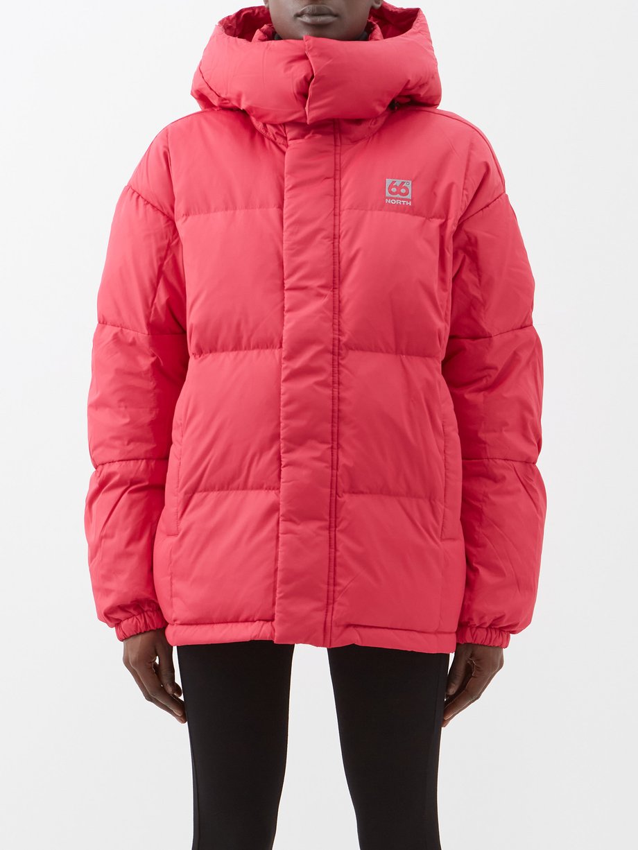 Red Dyngja hooded quilted down ski jacket | 66°North | MATCHESFASHION US