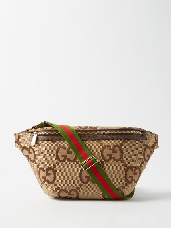 Beige Jumbo GG-canvas belt bag | Gucci | MATCHES UK