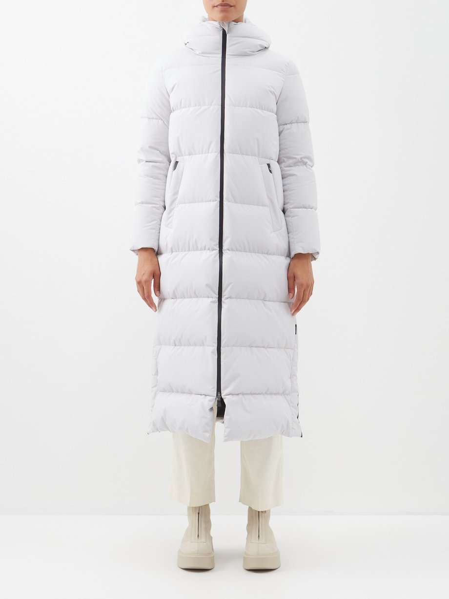 White Laminar hooded down coat | Herno | MATCHESFASHION UK