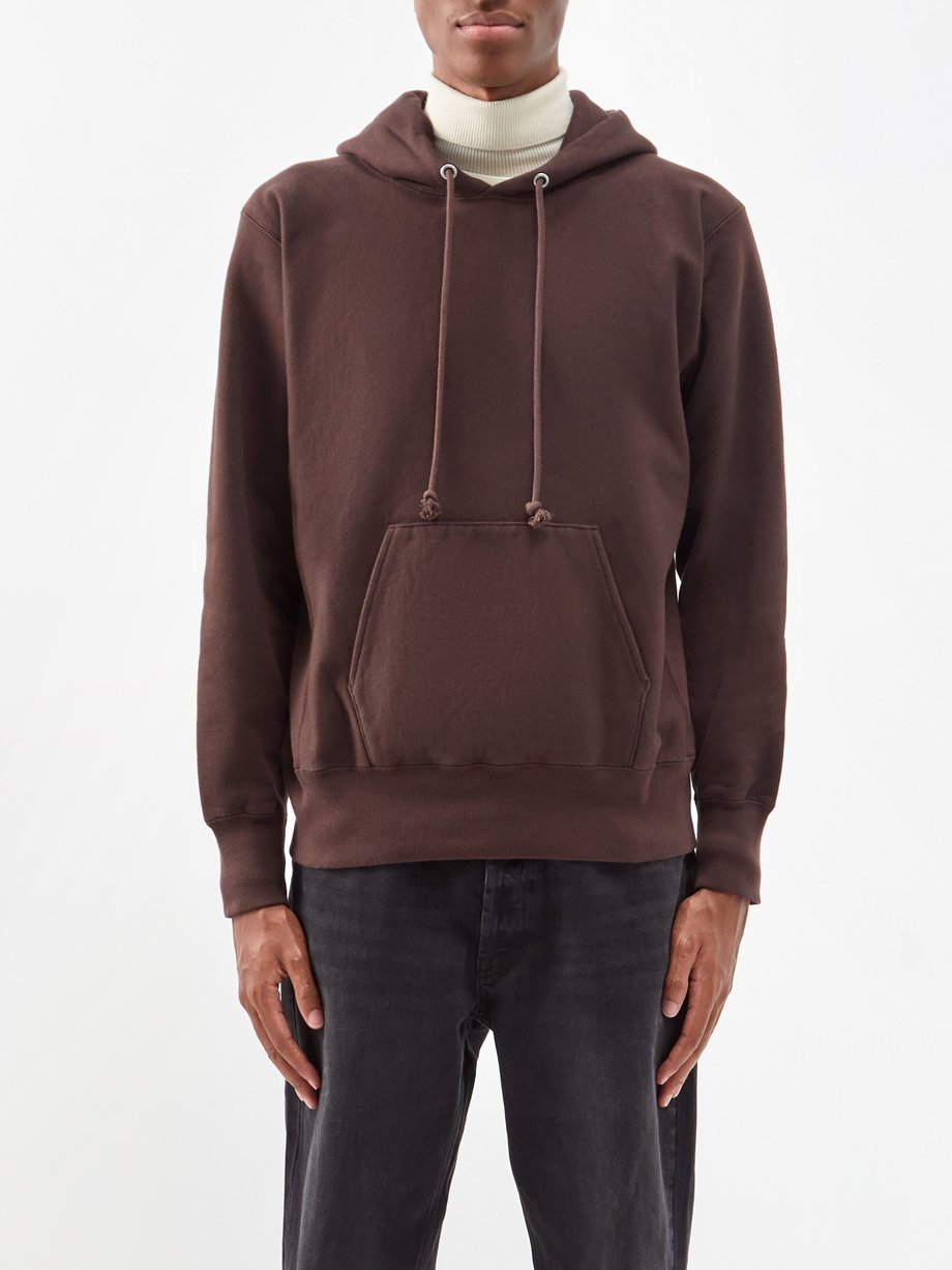 Brown Cotton-jersey hoodie | Auralee | MATCHESFASHION US