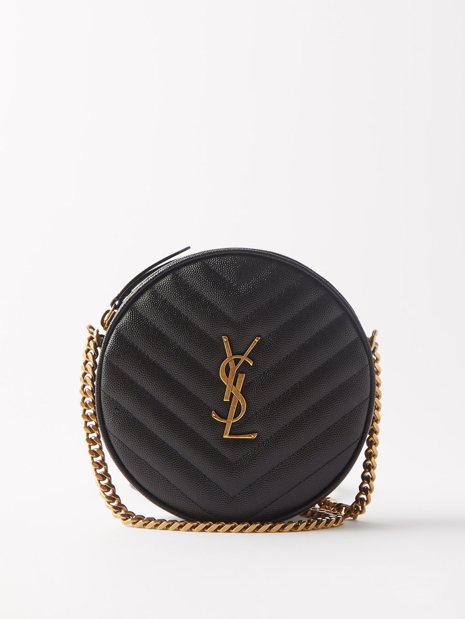 Black YSL-monogram quilted-leather cross-body bag