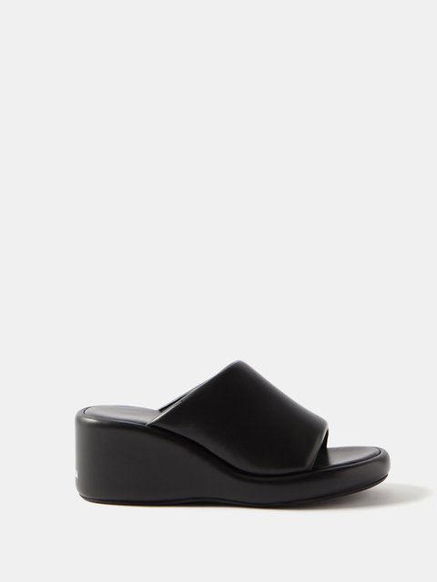 Balenciaga patent leather online slide sandal