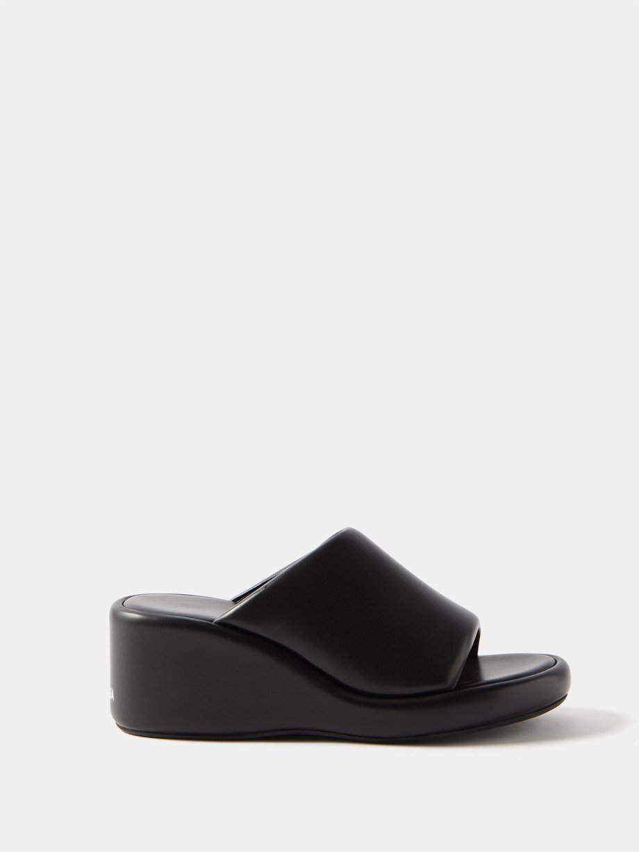 Black Rise 50 platform leather sandals | Balenciaga | MATCHESFASHION UK