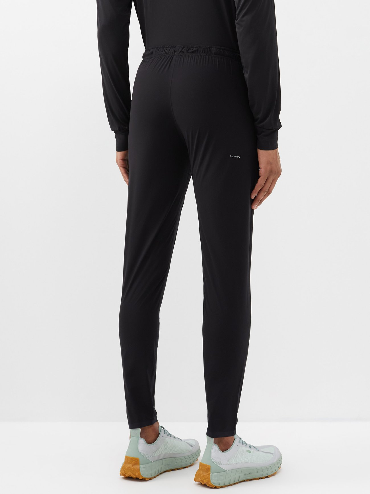 Black Justice shell track pants, Satisfy