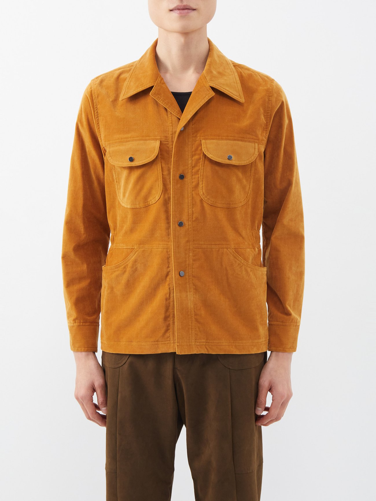 Tan Bush four-pocket velvet shirt | Sasquatchfabrix