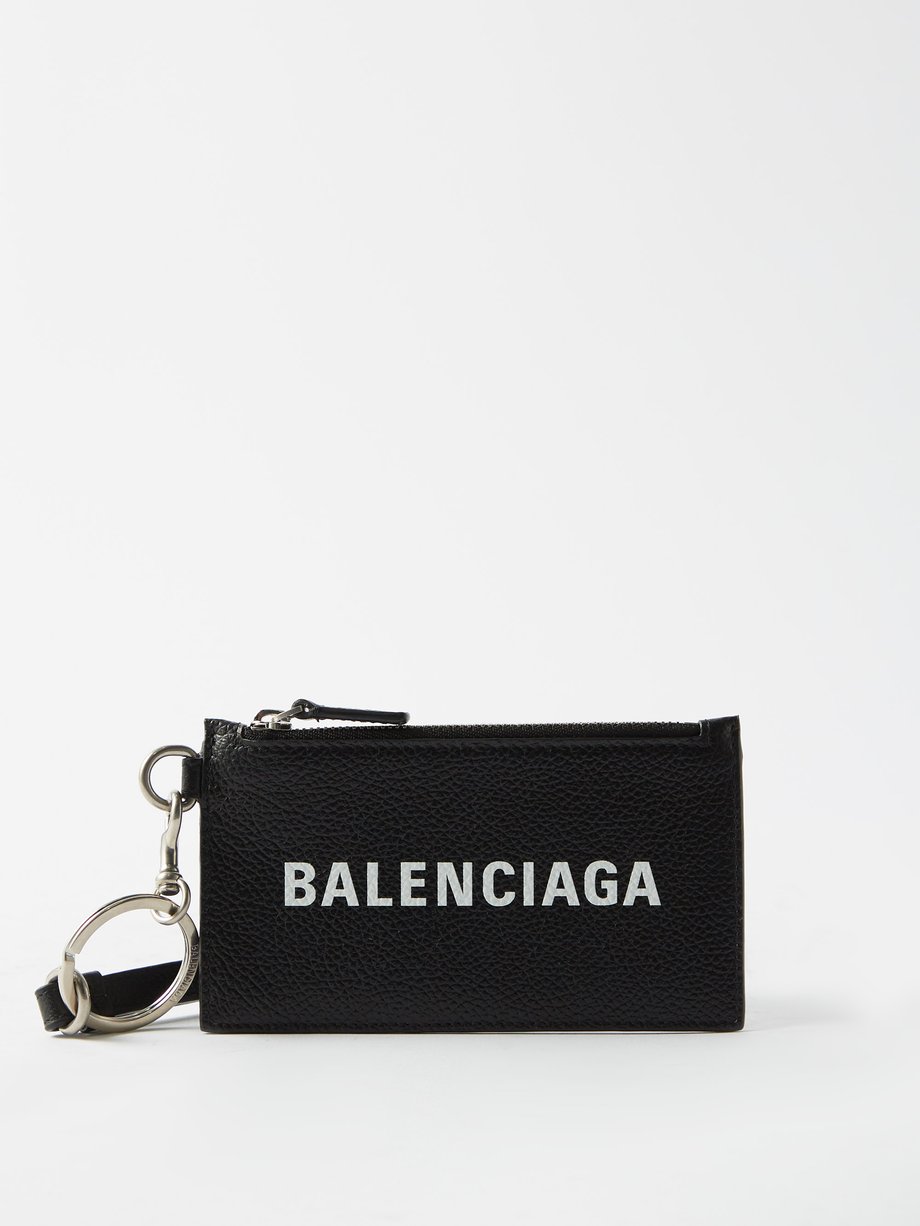 Balenciaga バレンシアガ キャッシュ グレインレザーカードケース ブラック｜MATCHESFASHION（マッチズファッション)