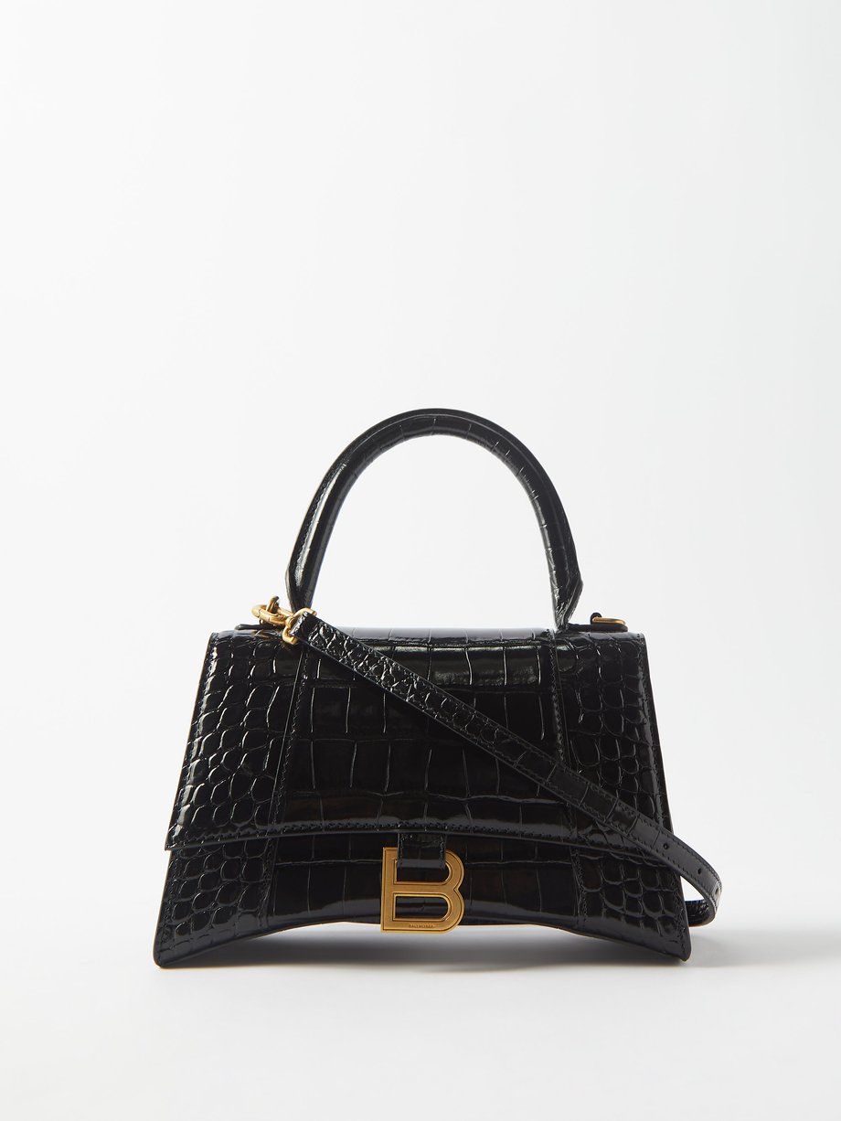 Balenciaga Hourglass XS Glitter Black Bag Luxury Bags  Wallets on  Carousell