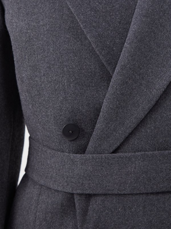 Raey Exaggerated-shoulder wool-blend tux blazer