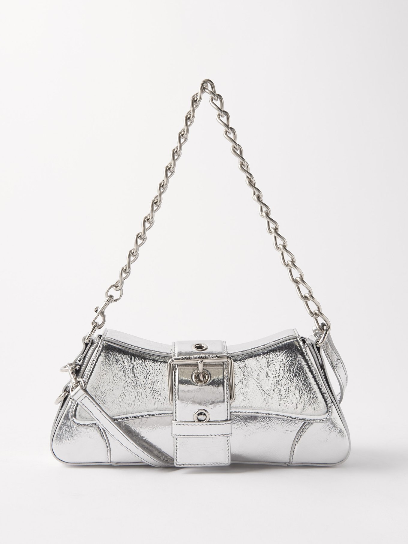 Balenciaga Mini Hourglass Bag With Rhinestones  Chain Silver  The  Luxury Shopper
