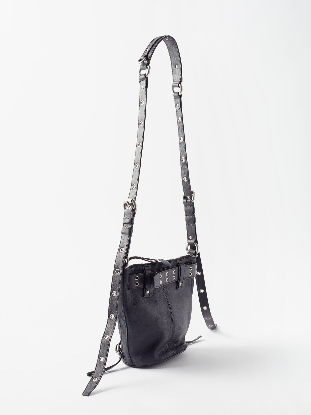 Black Emo XS leather bucket bag | Balenciaga | MATCHESFASHION UK