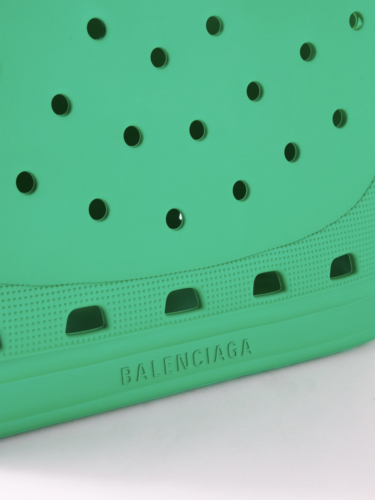 Green X Crocs rubber tote bag, Balenciaga