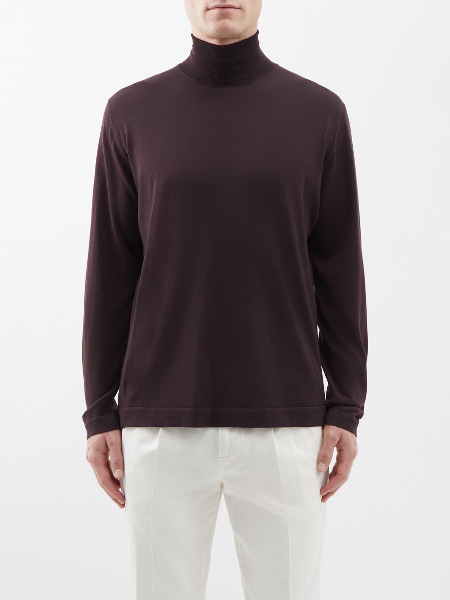 Purple Roll-neck wool sweater | Thom Sweeney | MATCHESFASHION UK