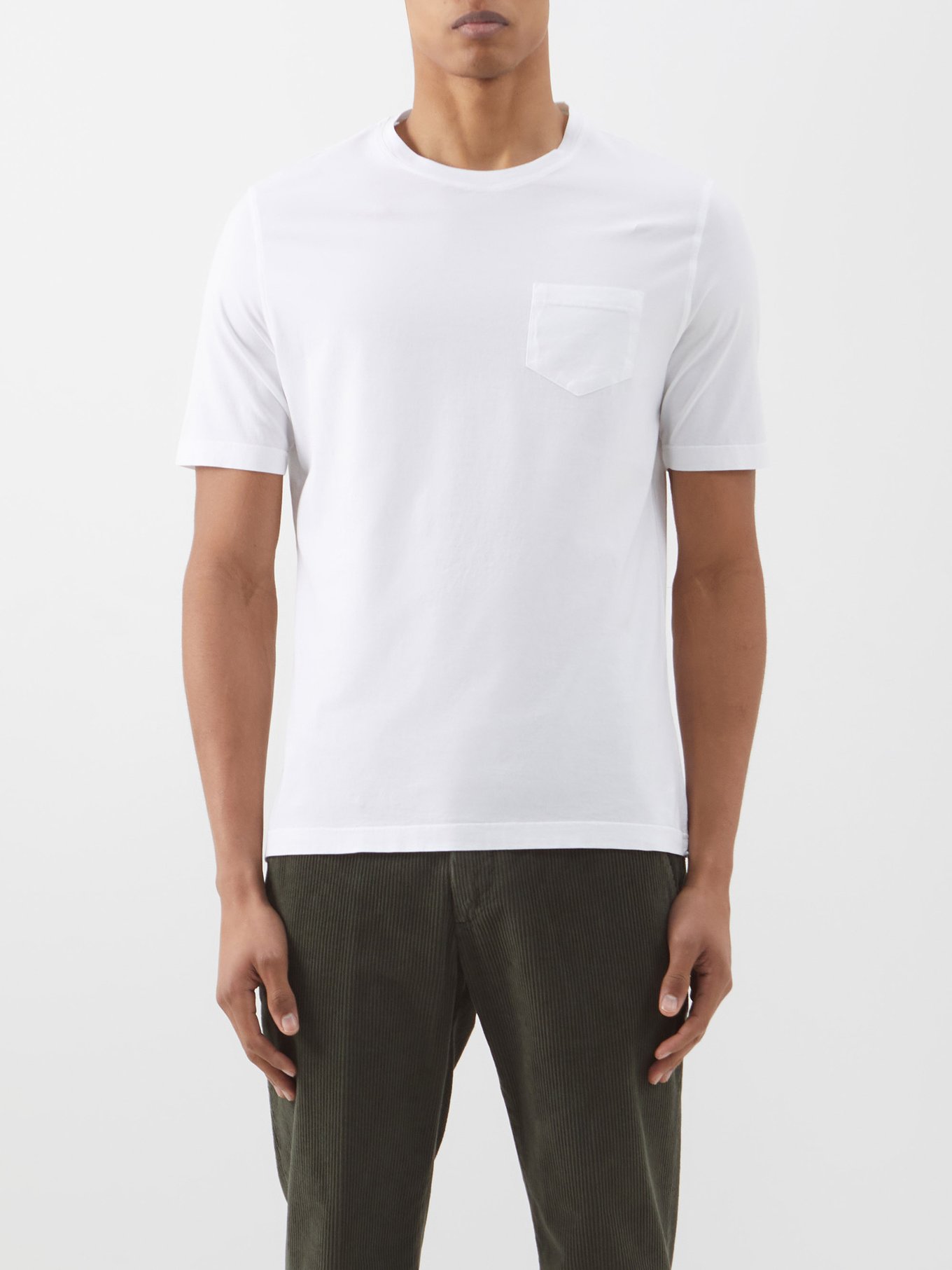 Thom Sweeney Cotton Pocket T-Shirt Grey