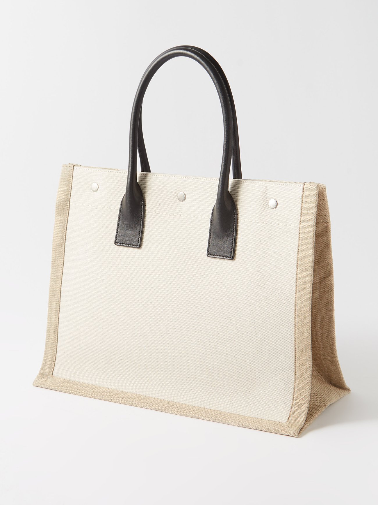 Saint Laurent Rive Gauche Tote Bag Small Neutrals