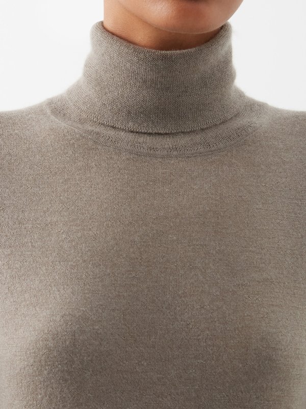 Raey Roll-neck fine-rib cashmere sweater