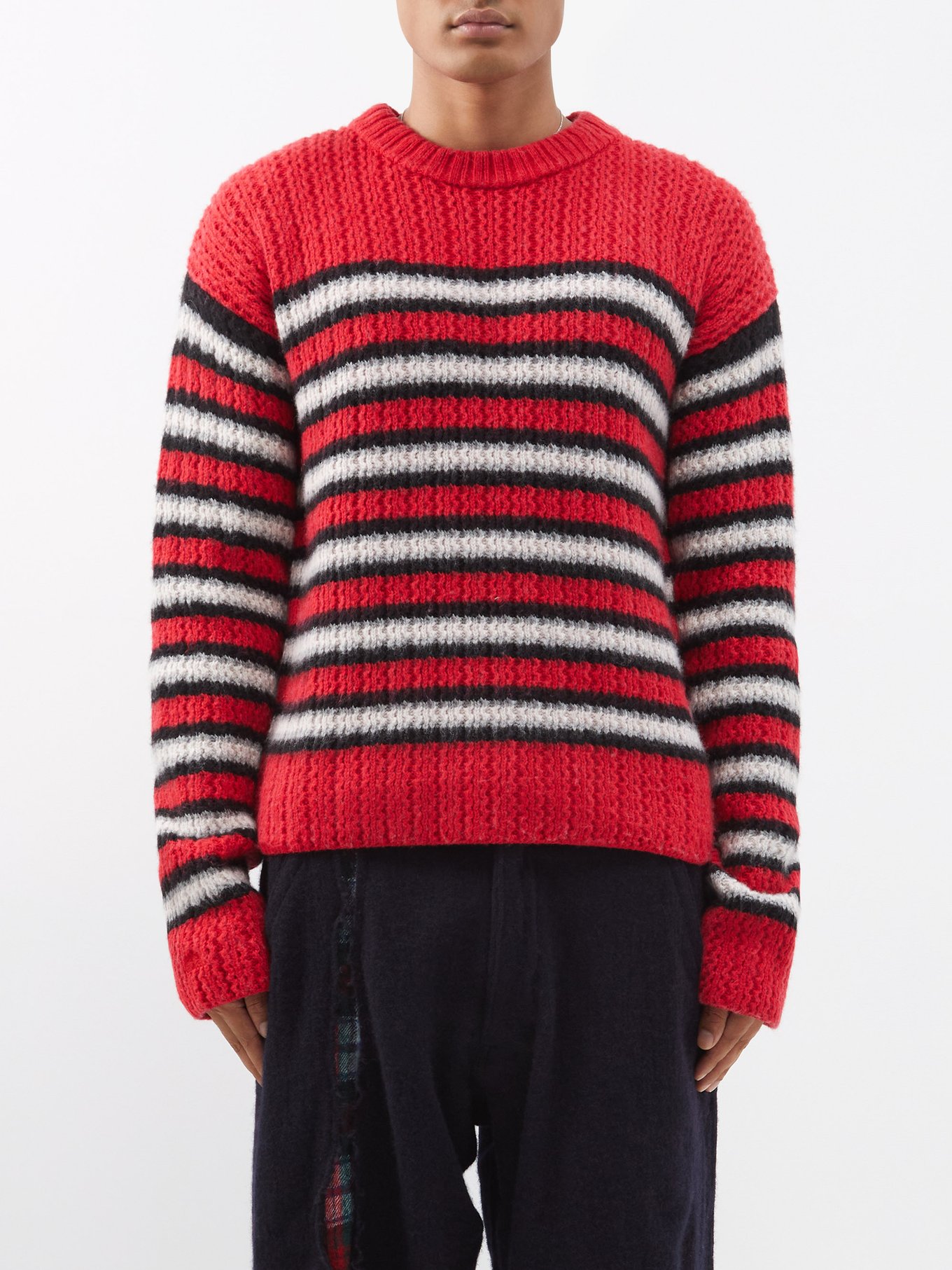 stole stor husdyr Red Striped sweater | ERL | MATCHESFASHION US