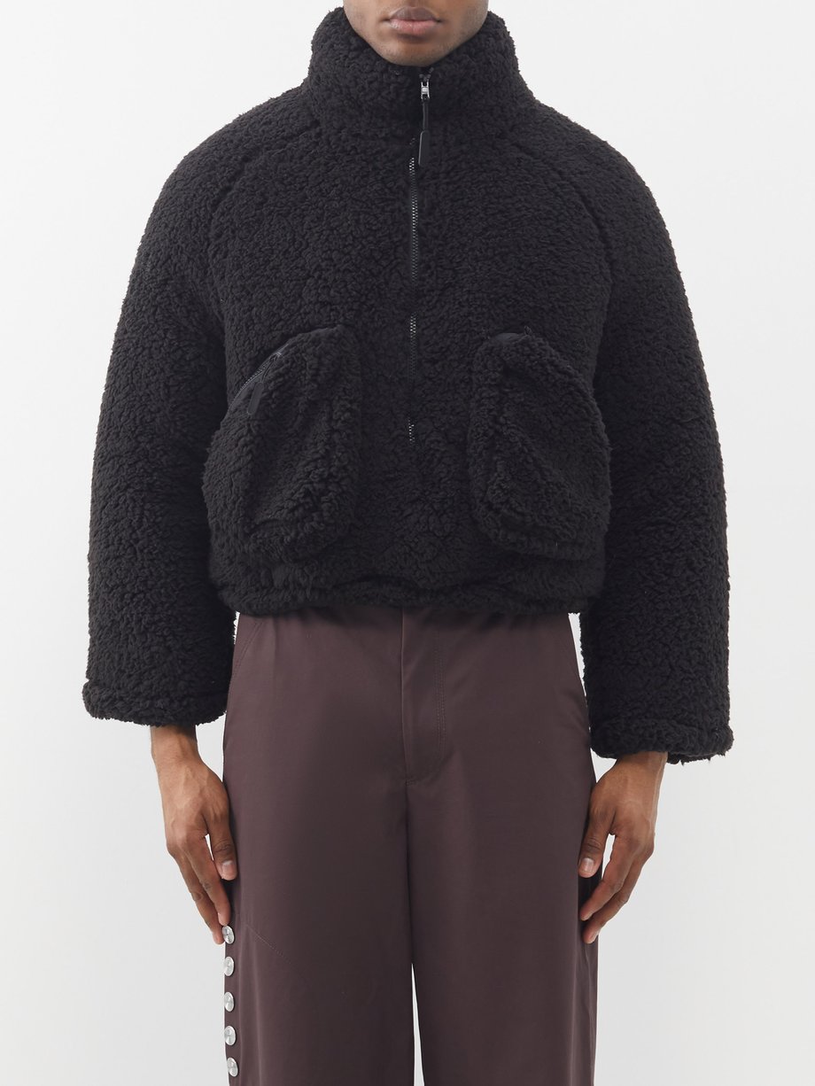 Black Zip-pocket fleece jacket, Connor McKnight